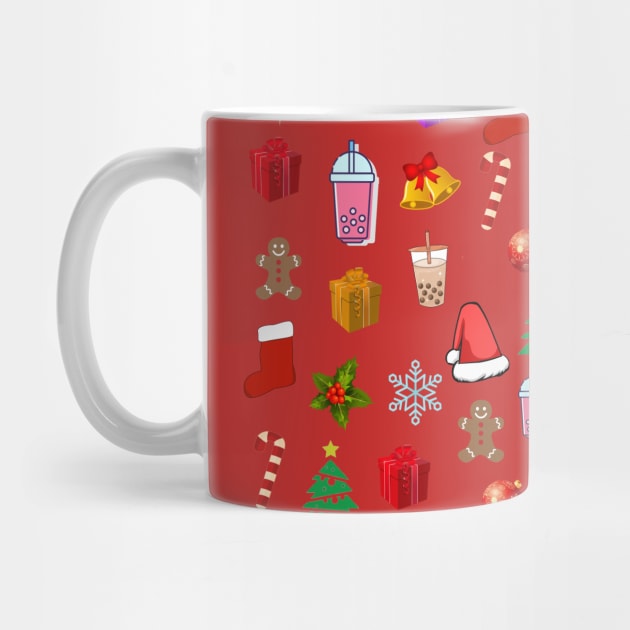 Cute Christmas Pattern Design Merch Perfect for pajamas and  everything by Bubbly Tea